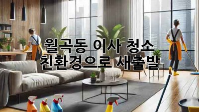 월곡동 이사 청소: 친환경으로 새출발! ✨